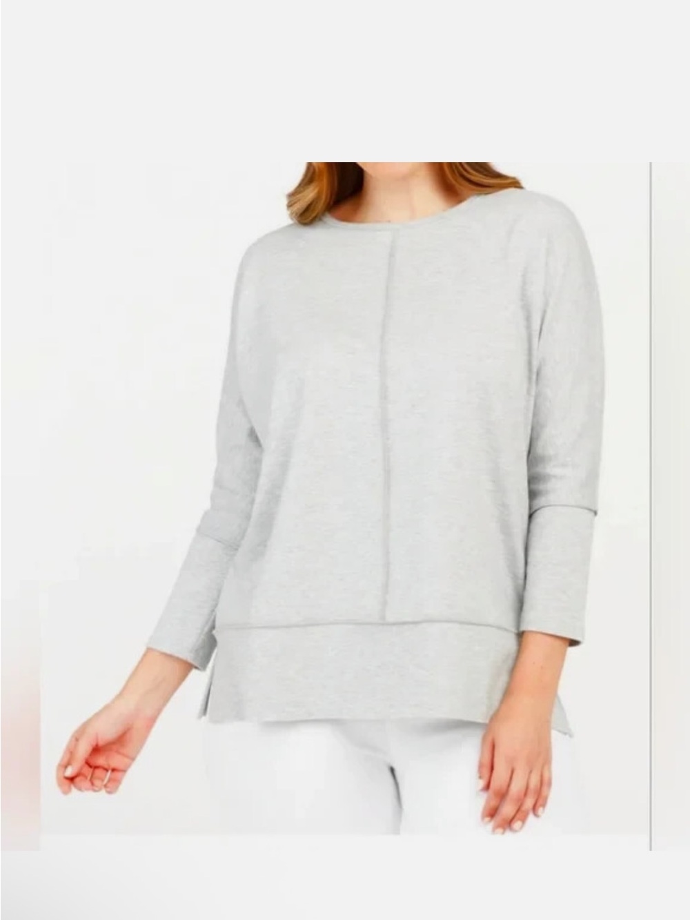 SPANX Perfect Dolman Heather Gray Sweatshirt Oversized Size 1X